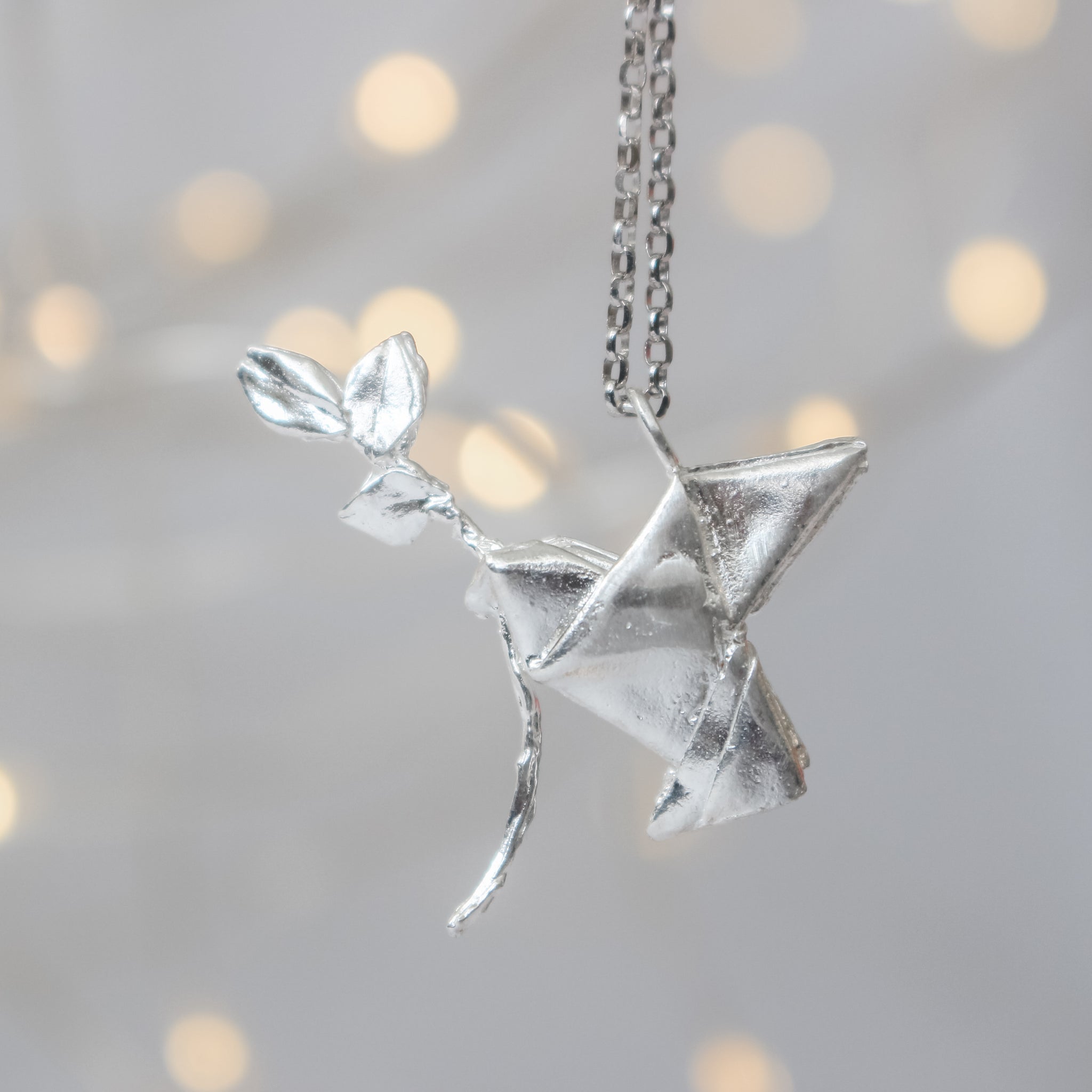 925 Silver Origami Dove of Peace