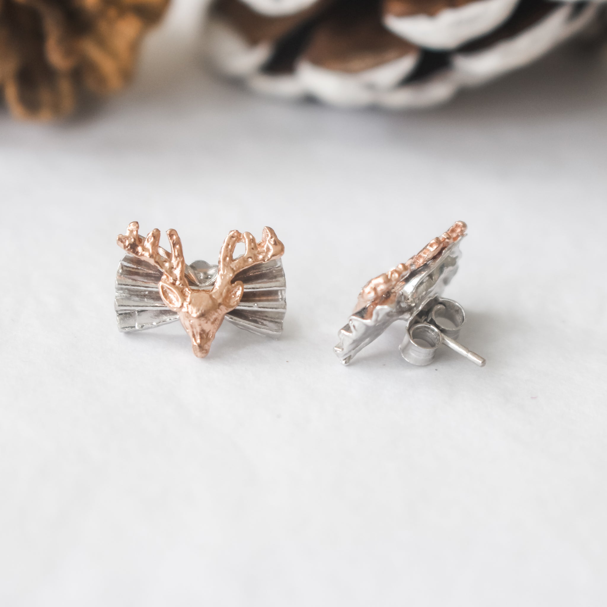 925 Sterling Silver Reindeer Earrings