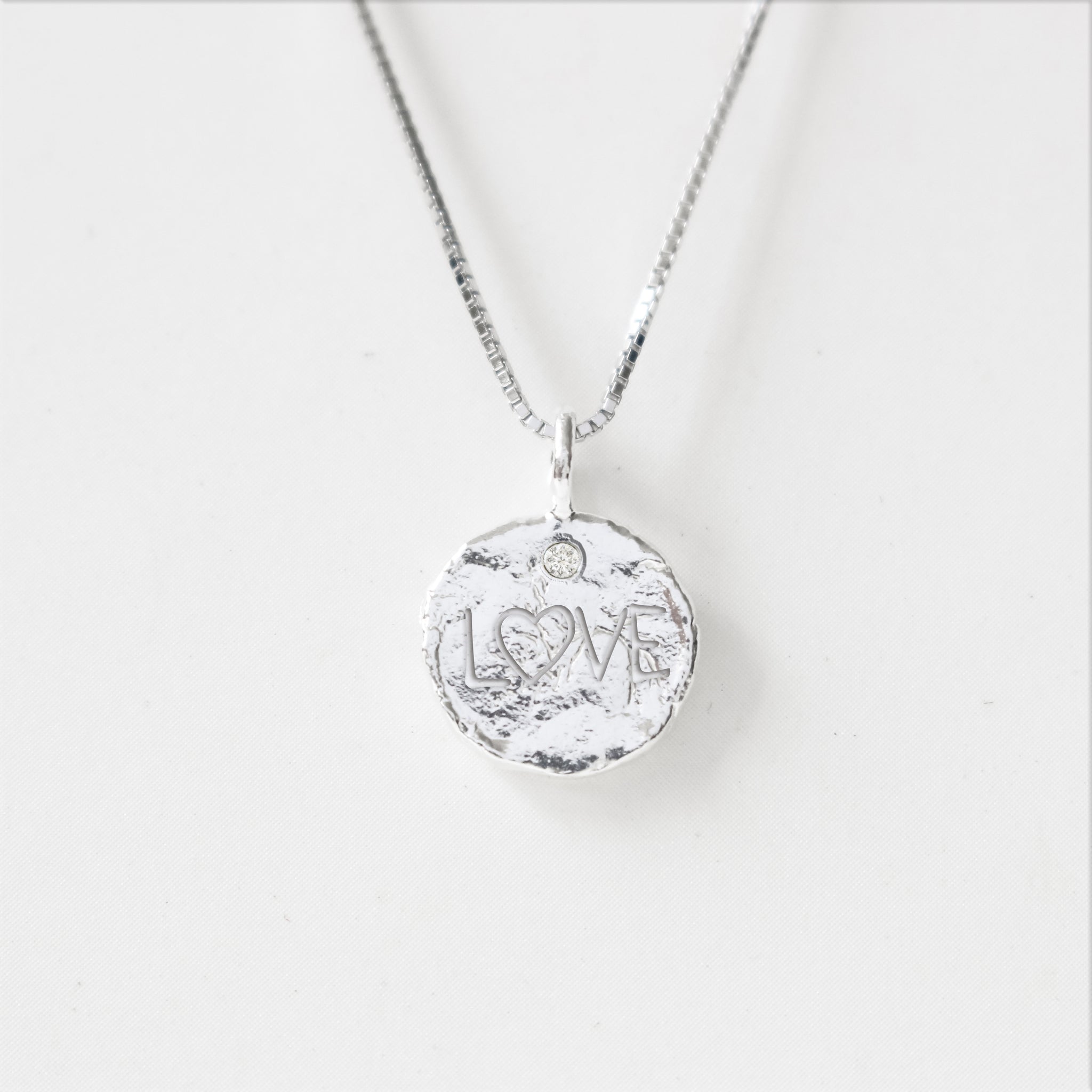 Love - Empowerment Diamond Silver Necklace