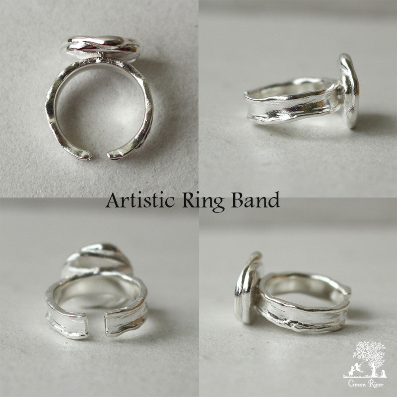 Sterling Silver Wax Seal Ring - Initial Monogram D