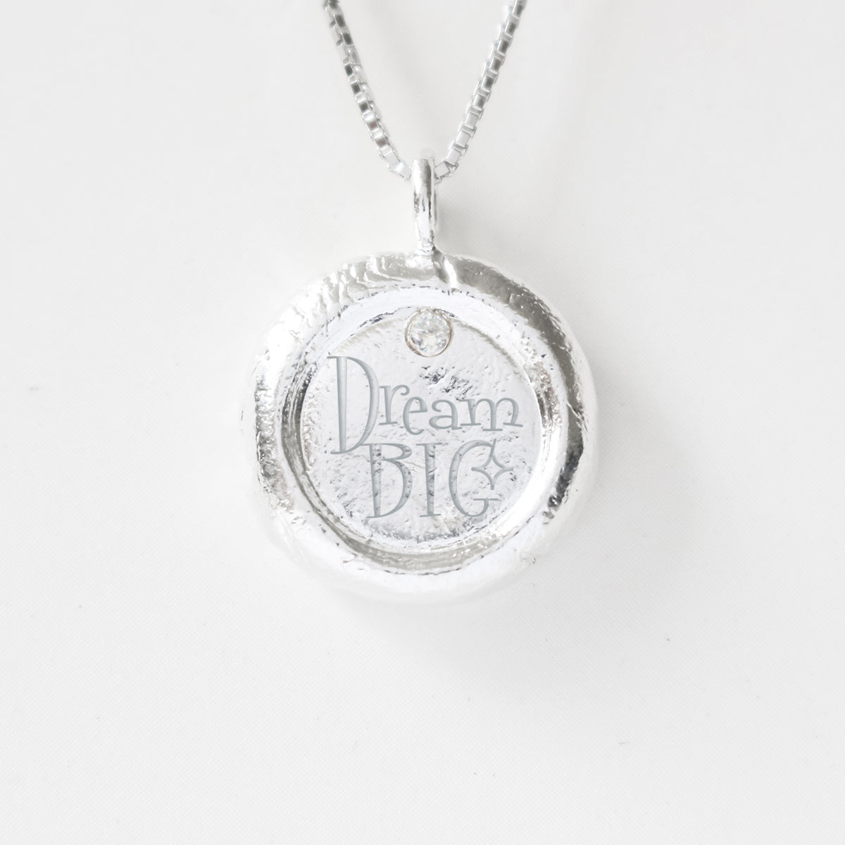 Dream Big - Empowerment Diamond Silver Necklace