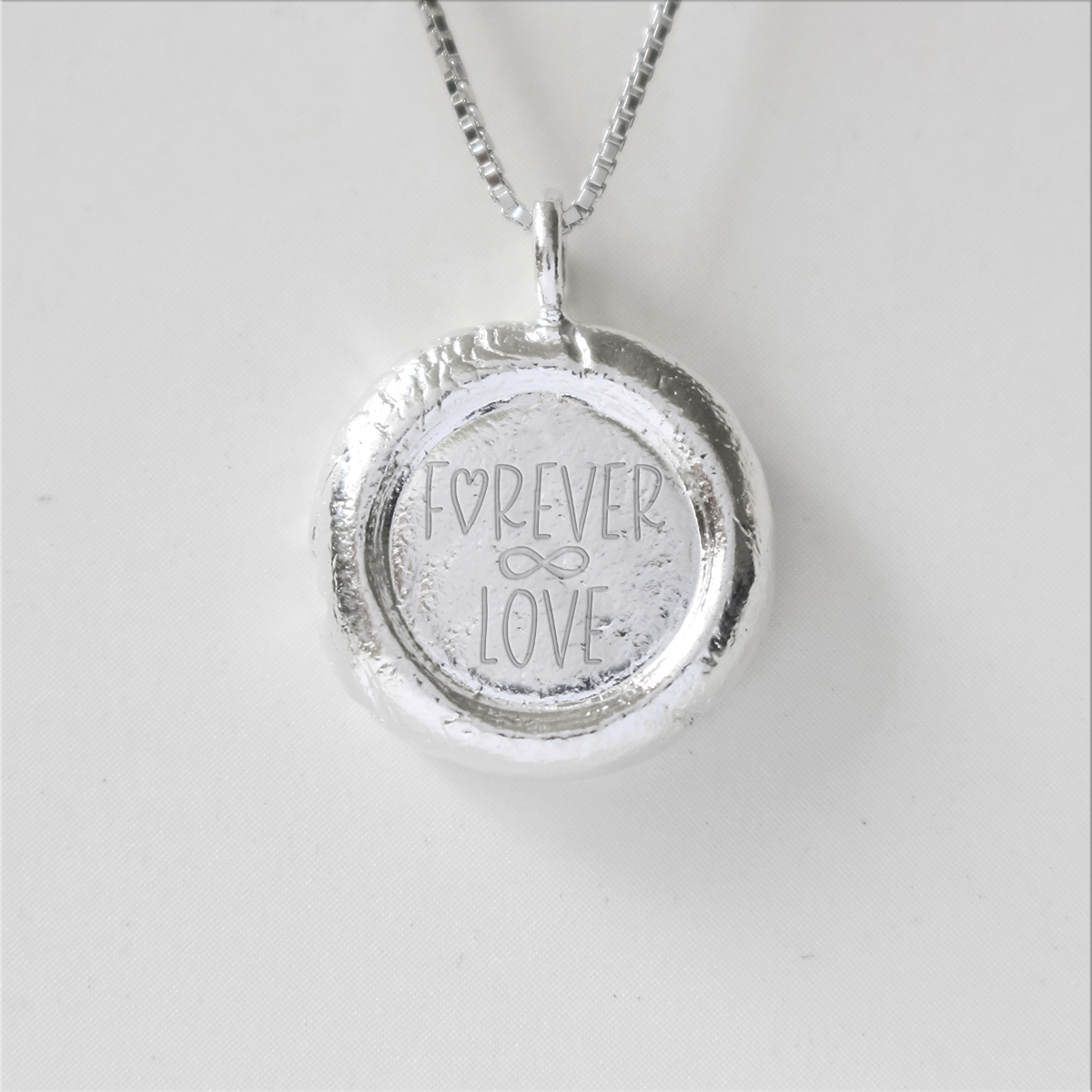 Forever Love - Empowerment Diamond Silver Necklace / Wedding Gift / Valentine's Gift