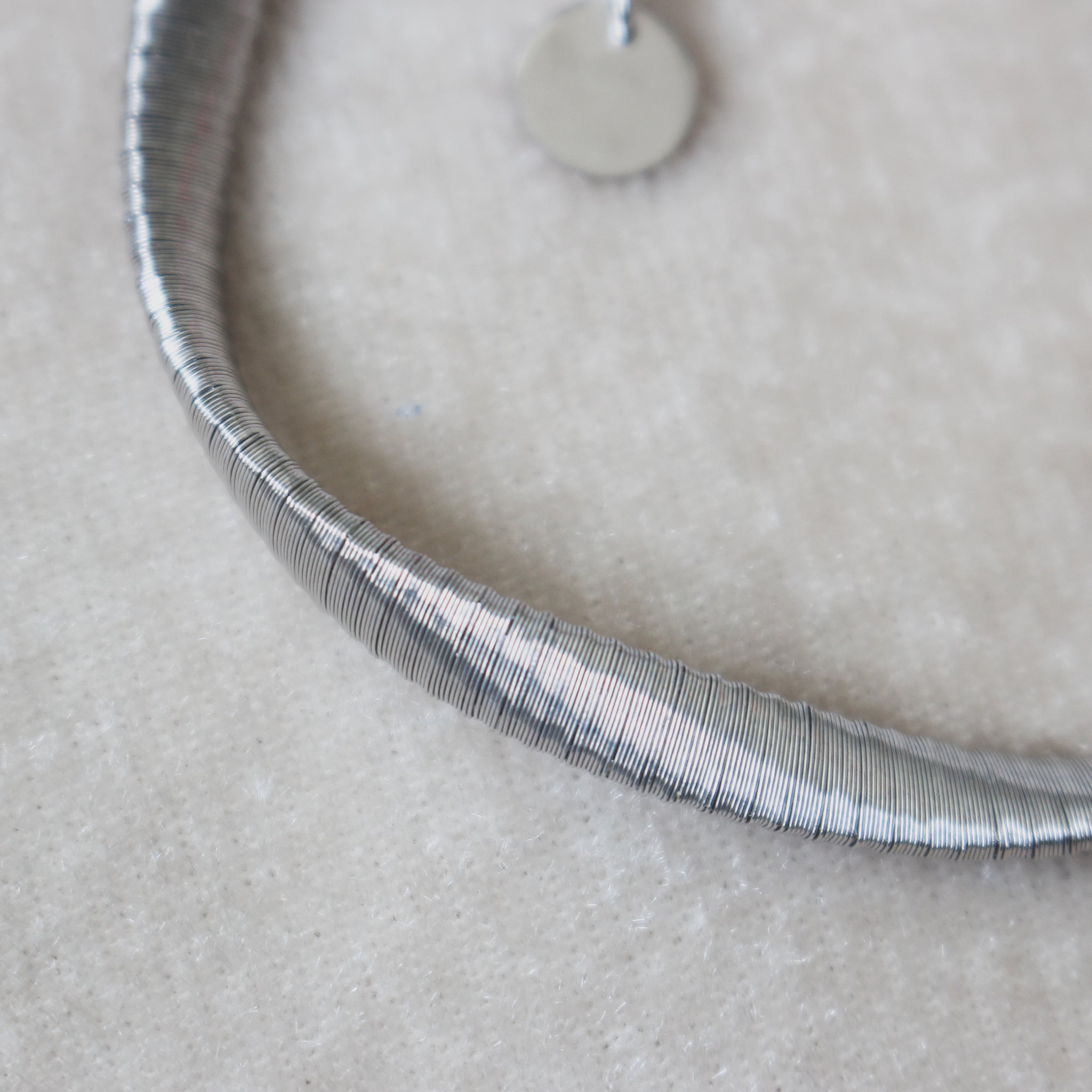 925 Italian Silver Thick Wavy Soft Bangle