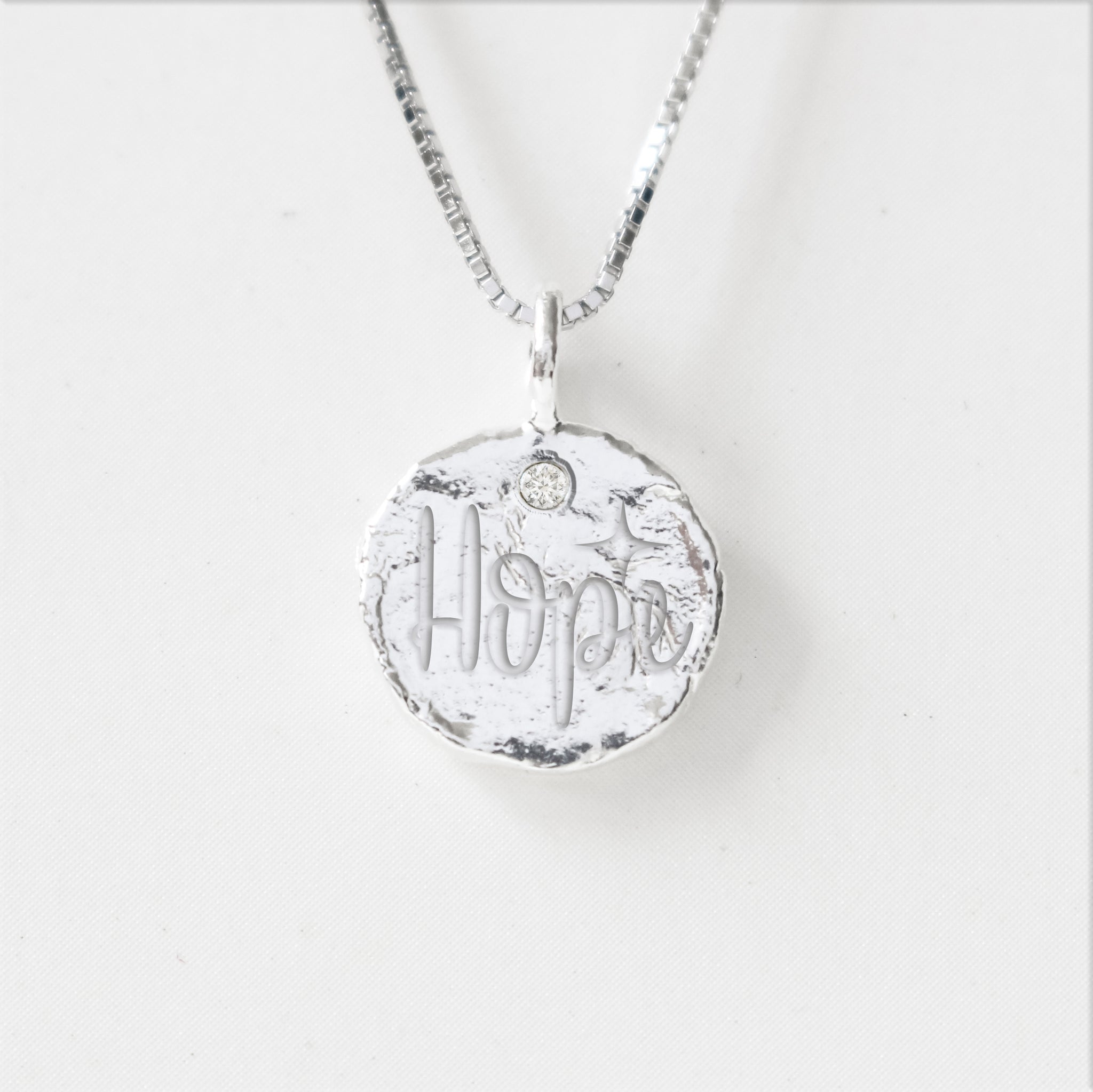 Hope - Empowerment Diamond Silver Necklace