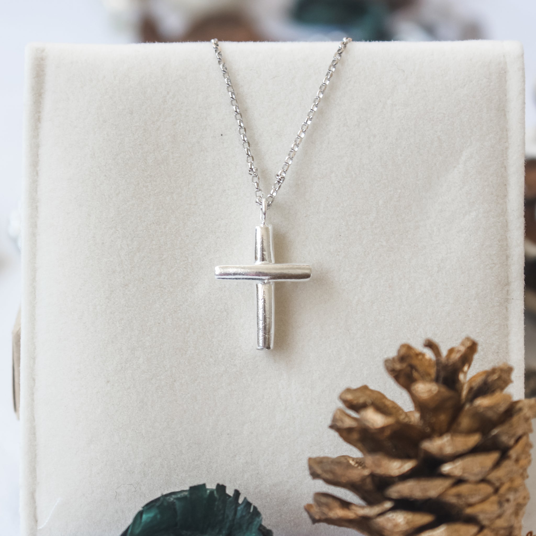 Cross Necklace in 925 Silver (Small) Plain or Engraved