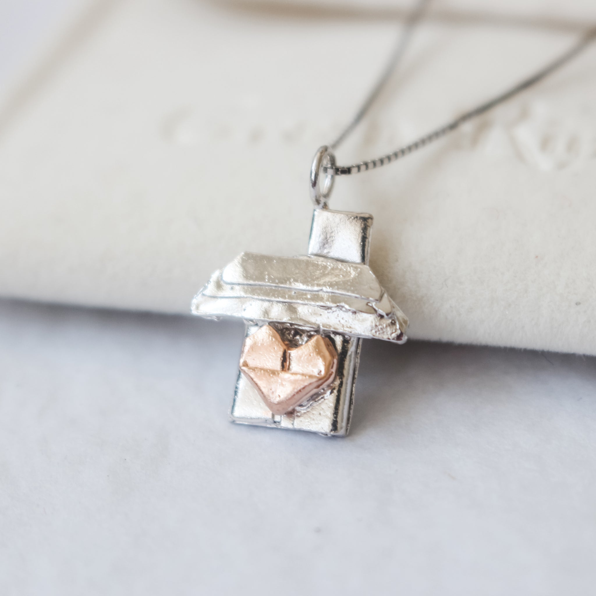 925 Silver Origami Home Sweet Home
