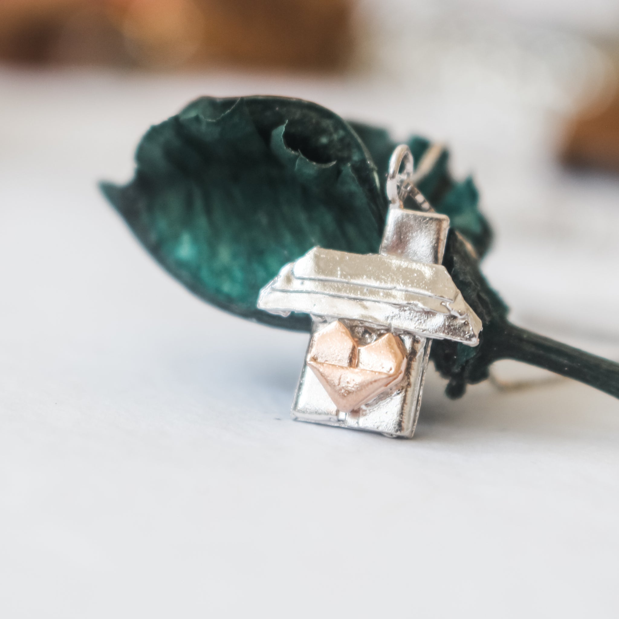 925 Silver Origami Home Sweet Home
