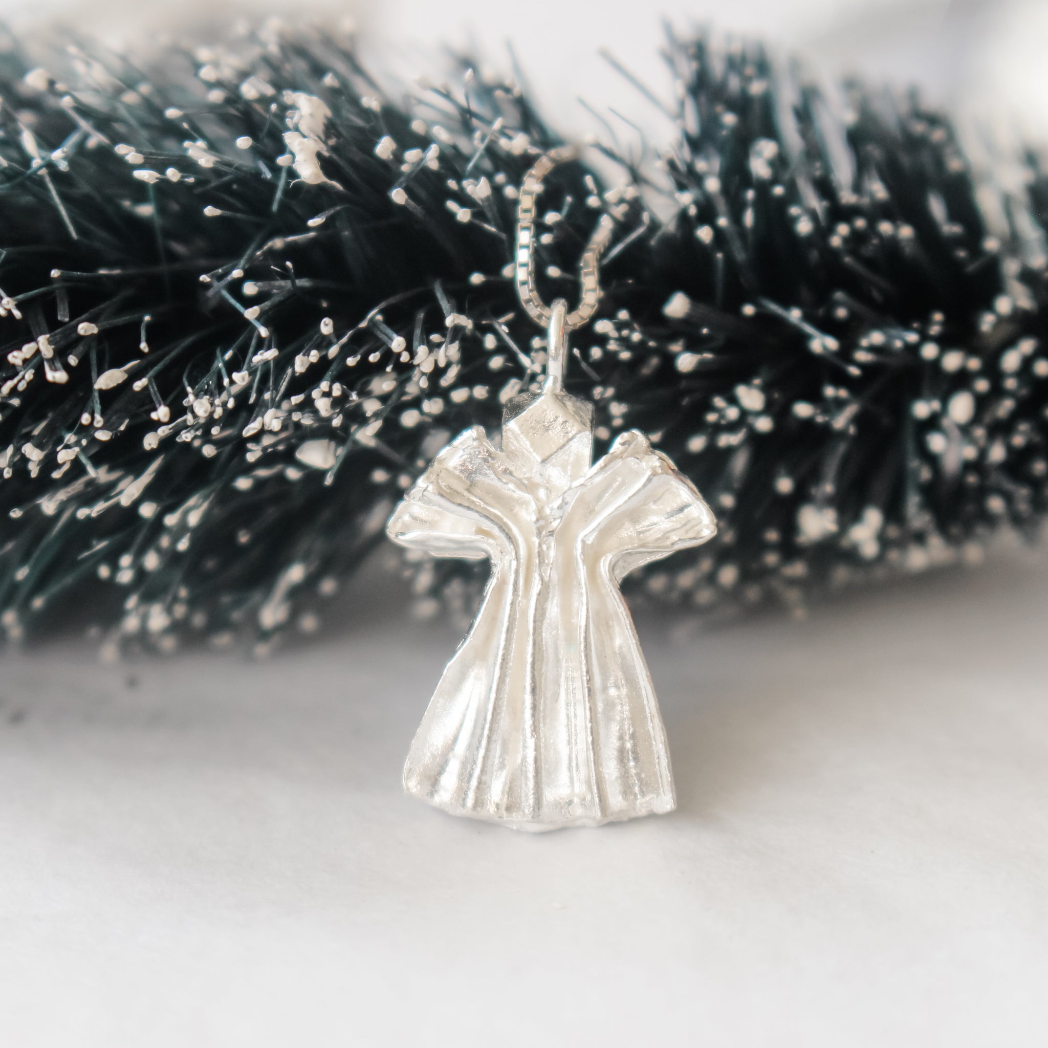925 Silver Origami Angel Necklace