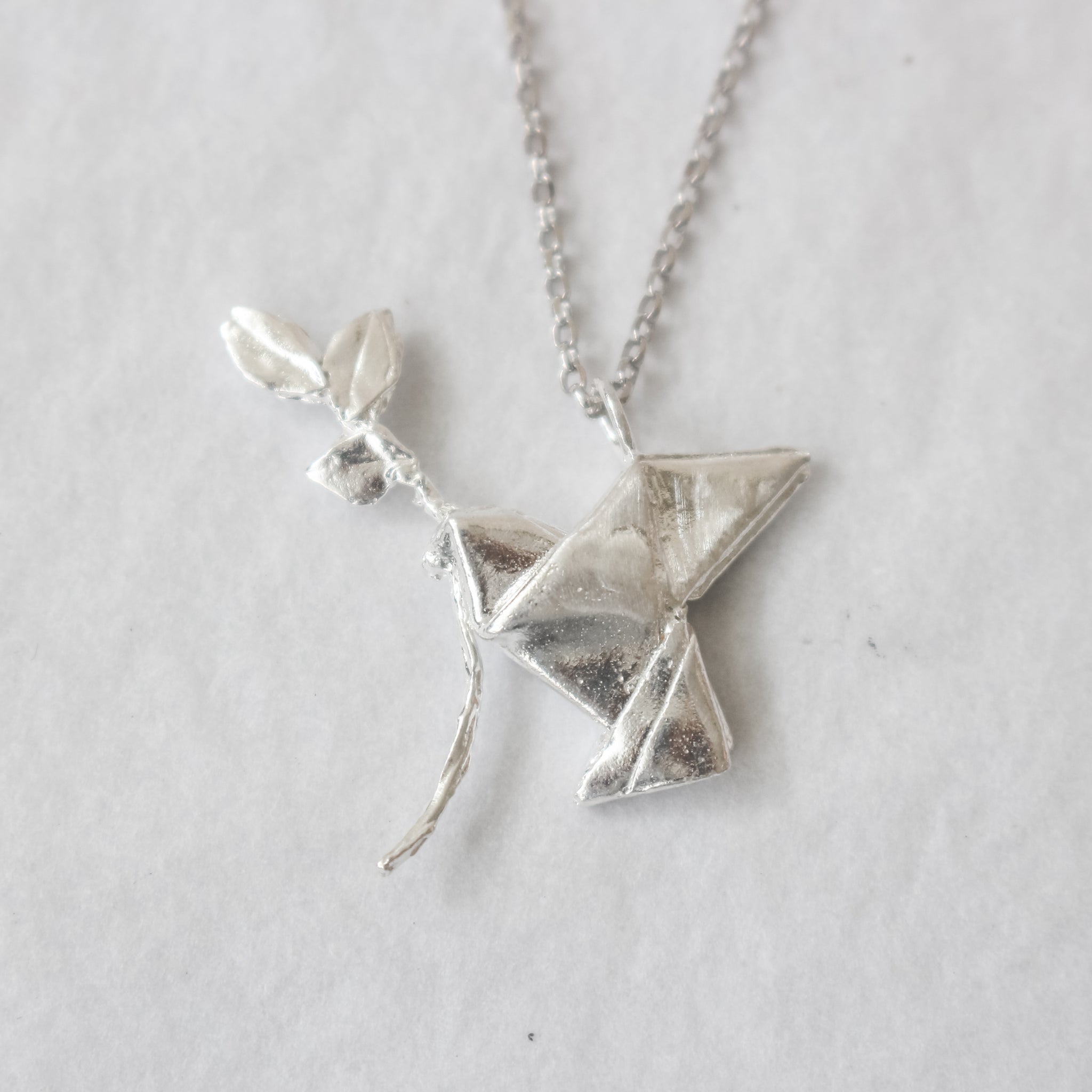 925 Silver Origami Dove of Peace