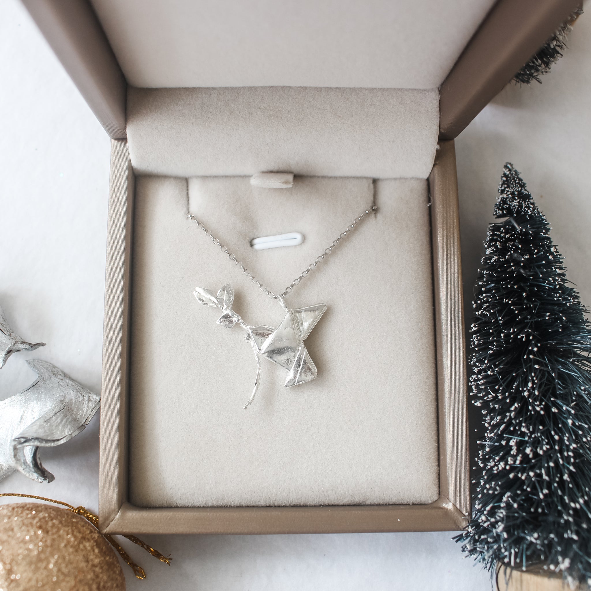 925 Silver Origami Dove of Peace