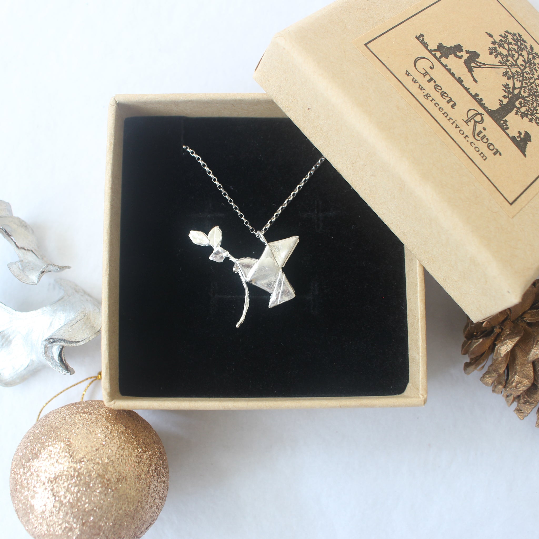 925 Silver Origami Dove of Peace