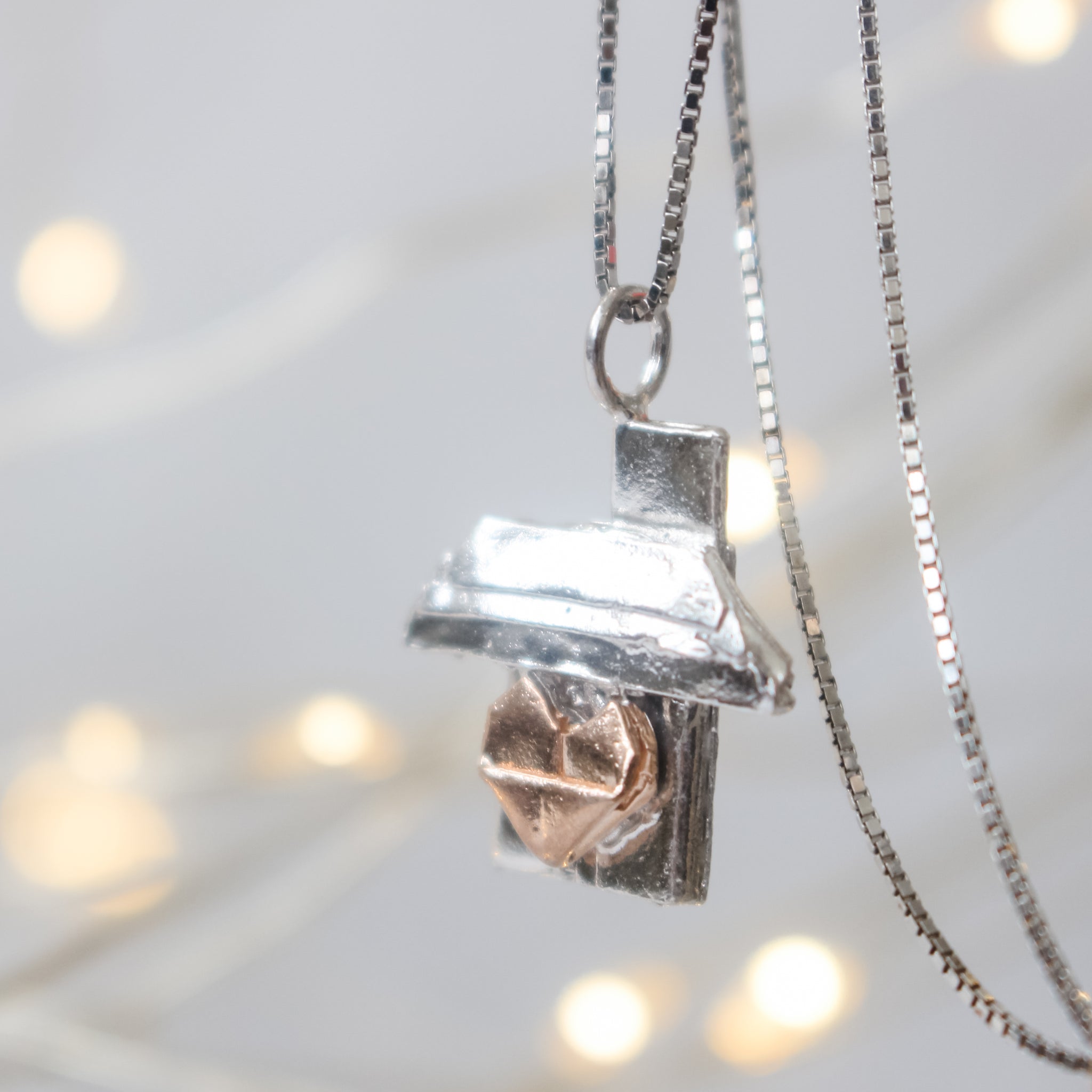 925 Silver Origami Home Sweet Home