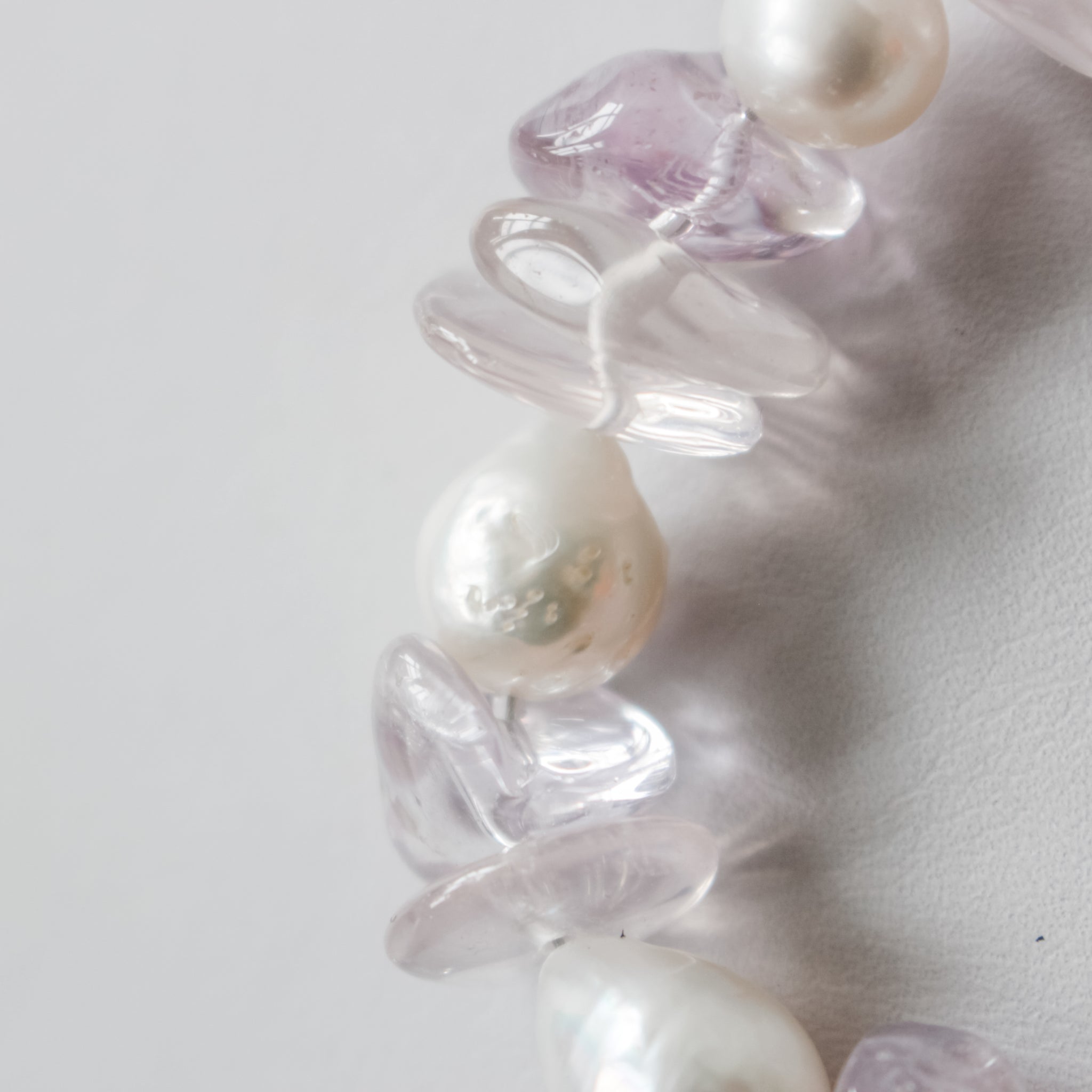 Amethyst and Rose Quartz Pearl Bracelet