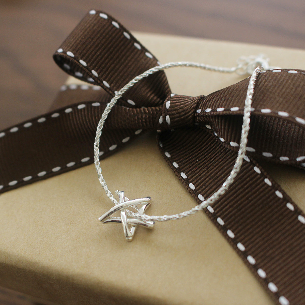 Teeny Tiny Match Star / Stick Star Bracelet in 925 silver