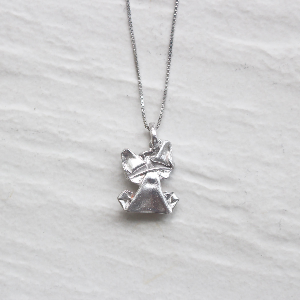 Bear My Love - 925 Silver Origami Bear My Love Necklace (Small/Silver/Gloss)