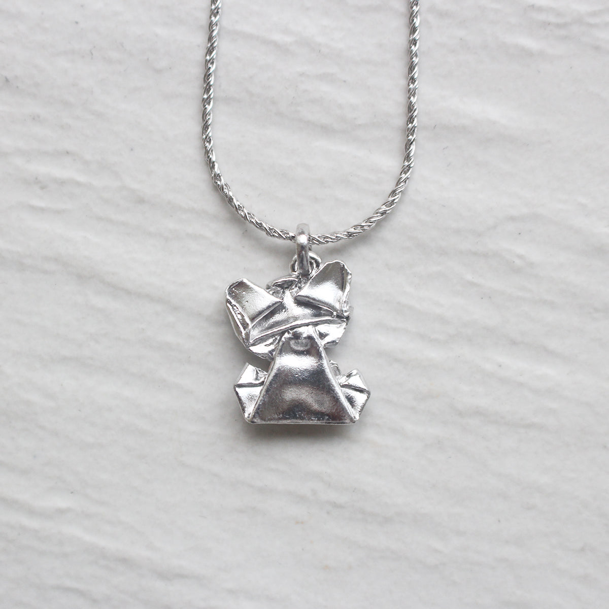 Bear My Love - 925 Silver Origami Bear My Love Necklace (Big/Silver/Gloss)