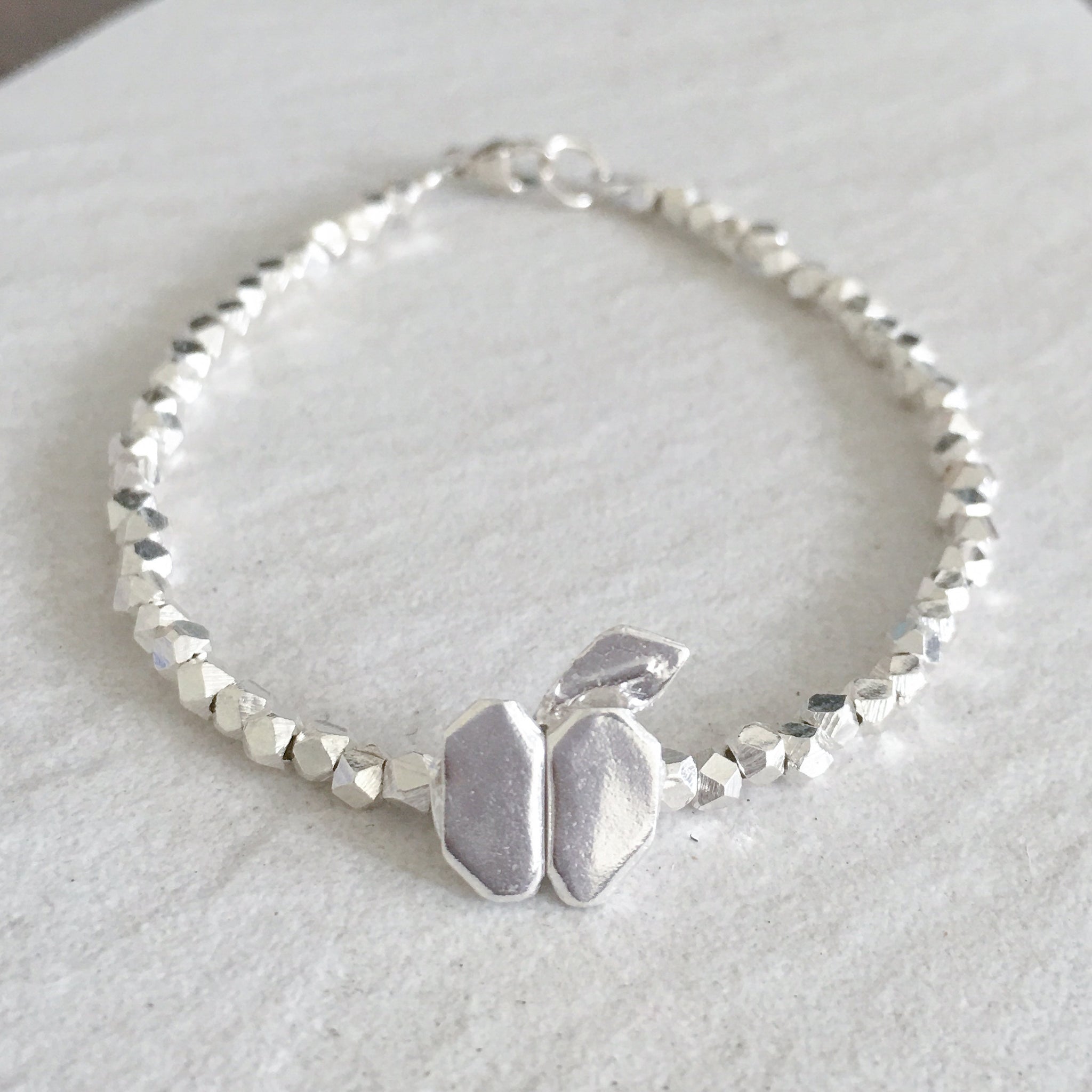 925 Silver Origami Apple Bracelet