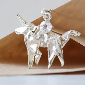 Unicorn origami new arrivals necklace