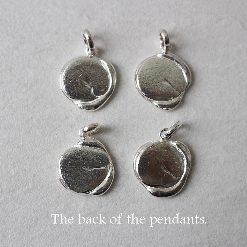 Broken Heart Sterling Silver Wax Seal Necklace