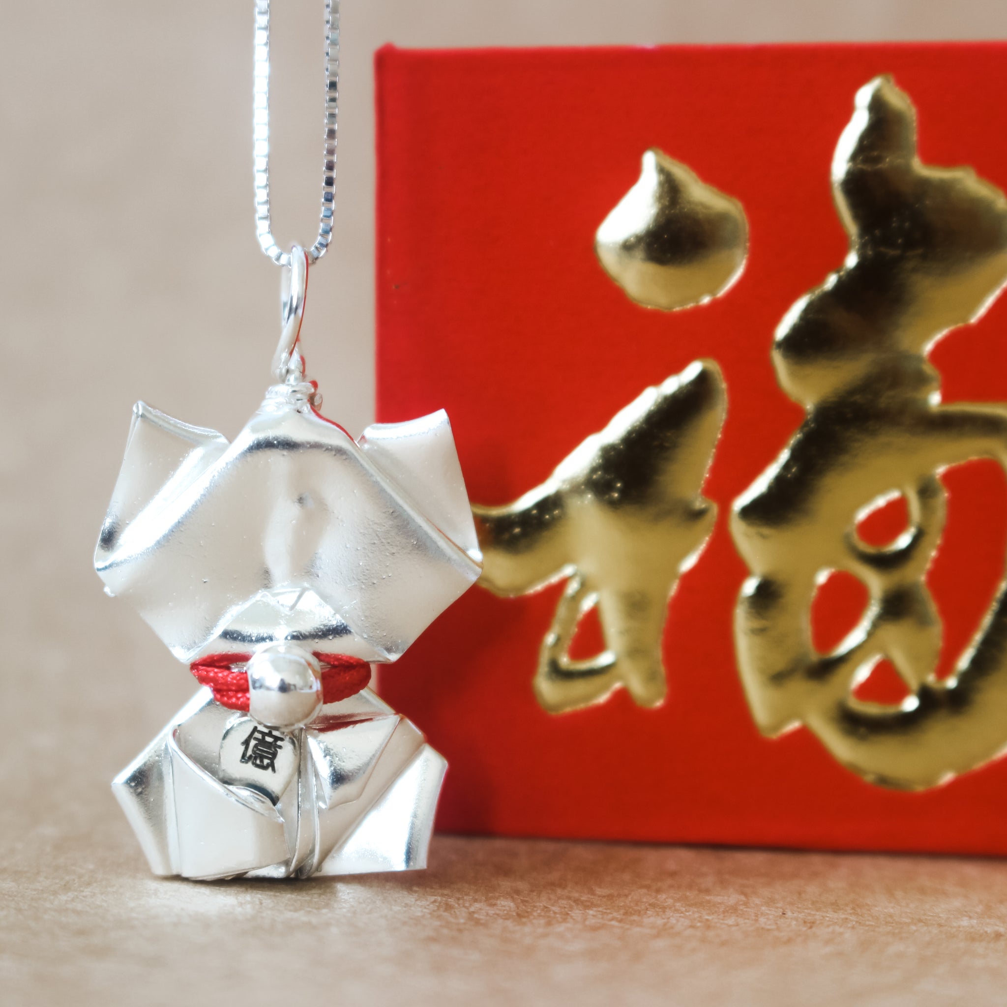 Fortune Cat Lucky cat Necklace Maneki-neko Beckoning cat Neko cat Tokoname