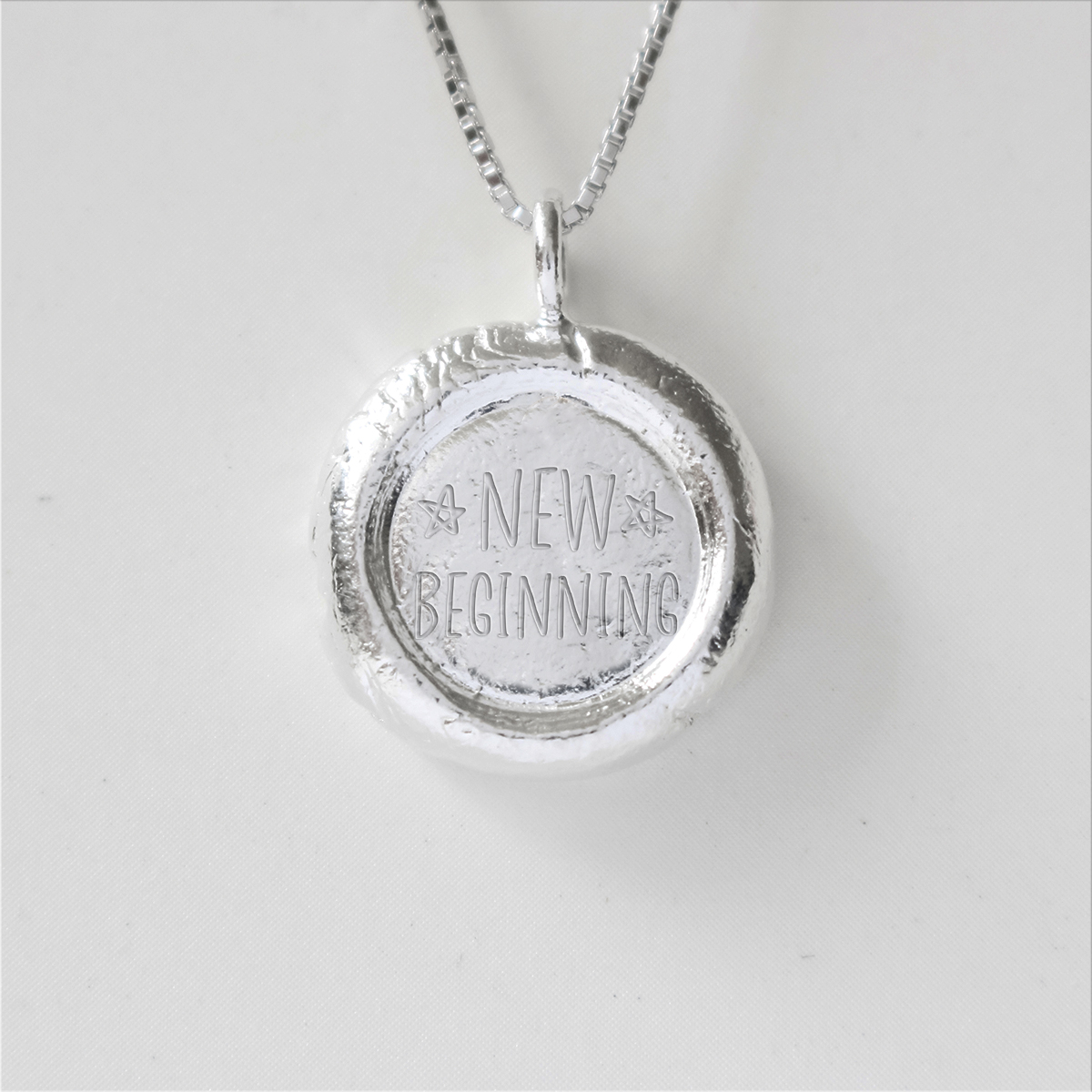 New Beginning - Empowerment Diamond Silver Necklace / Graduation Gift / New Life Gift