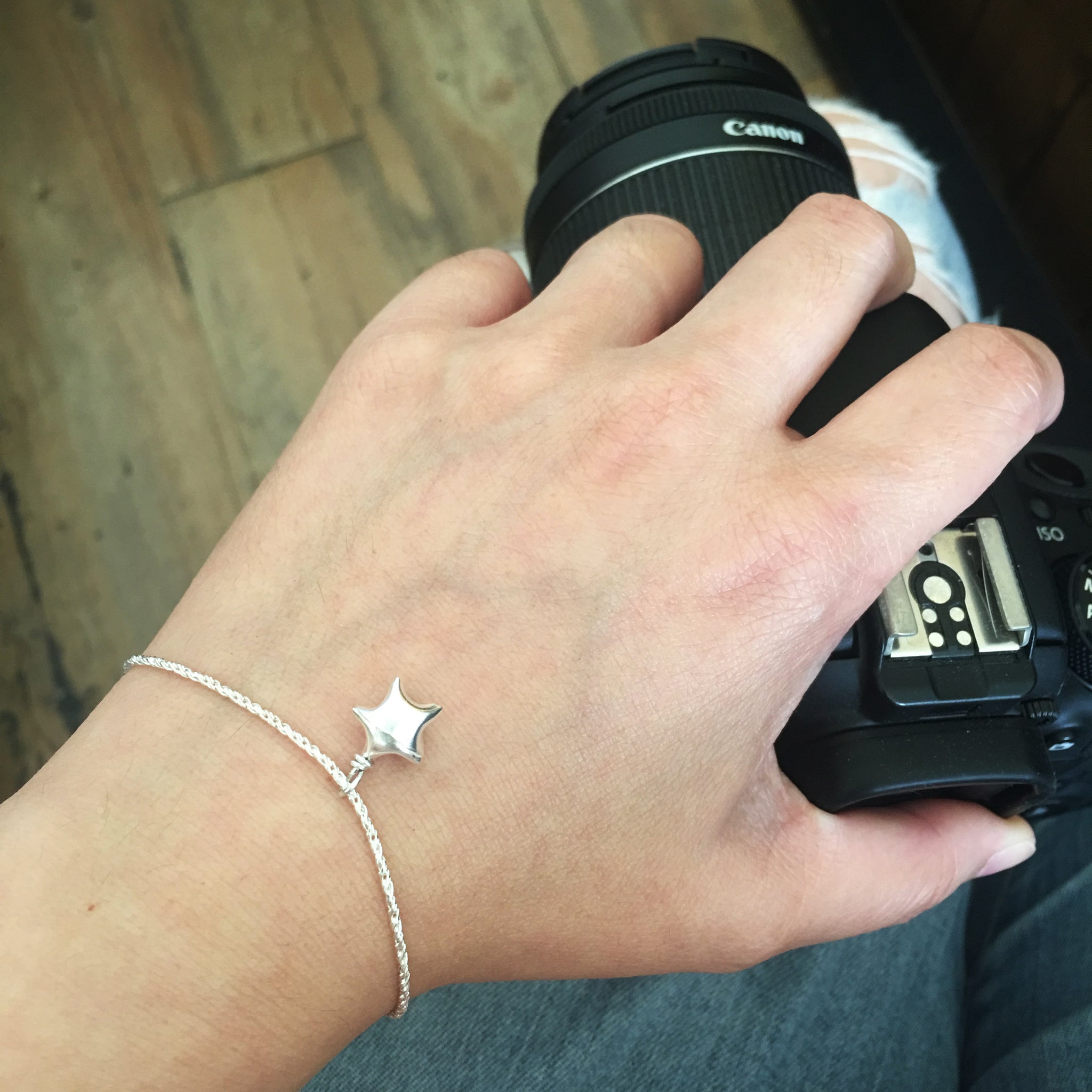 Teeny Tiny Origami Lucky Star Bracelet in 925 silver